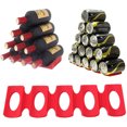thumbnail image 1 of Silicone Wine Stacker Foldable Beer Can Rack Space Saver Wine Bottle Holder Fridge Tray Mat Red 1pcs, 1 of 5