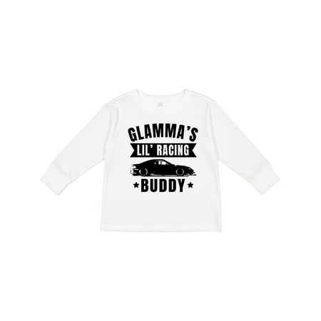 

Inktastic Glammas Lil Racing Buddy Gift Toddler Boy or Toddler Girl Long Sleeve T-Shirt