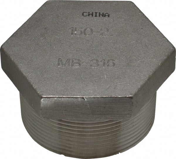2" 316 Stainless Steel Pipe Hex Head Plug - Walmart.com