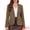 Dark Brown Stripes, variant on DARING DIVA Women's Pinstripe Blazers Long Sleeve Jacket XS Navy Blue Stripes