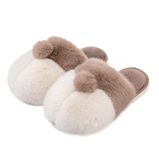 GOOHOCHY 1 par de hermosas pantuflas cálidas de invierno para interiores para hombre y mujer.