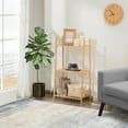 thumbnail image 3 of Gymax Bamboo Plant Stand 3 Tiers Plant Rack Vertical Tiered Plant Ladder Shelf Natural, 3 of 8