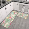 thumbnail image 2 of Labrador Dog and Flower Floral Kitchen Rugs Sets Of 2,Anti Fatigue Kitchen Mat Rugs Non Slip Washable,Decorative Kitchen Floor Mats for Kitchen,Sink,Laundry,17"x30"+17"x47", 2 of 7
