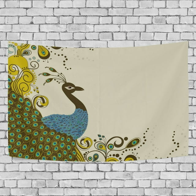 ABPHQTO Tapiz de pavo real, decoración para colgar en la pared, decoración del hogar, sala de estar, dormitorio, 150x200 cm