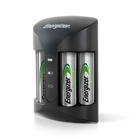Energizer Rechargeable AA and AAA Battery Charger (Recharge Pro) with 4 AA NiMH Rechargeable Batteries