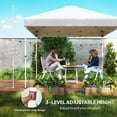 thumbnail image 5 of Outsunny 10' x 10' Pop Up Canopy Tent with Sidewall, Instant Sun Shelter with Storage Pockets, Height Adjustable, White, 5 of 9