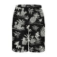 thumbnail image 4 of Chiccall Mens Hawaiian Shorts Topical Beach Graphic Lightweight Swim Trunks Big Summer Elastic Waist Drawstring Shorts with Pockets S Black, 4 of 5