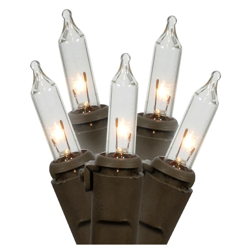 Darice Deco String Lights 15 Clear Bulbs Brown Strand Cord #LT15-5 