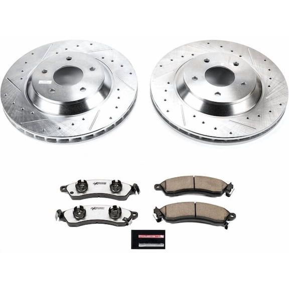 Front Brake Pad and Rotor Kit - Compatible with 1988 - 1996 Chevrolet Corvette - Power Stop