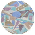 thumbnail image 2 of Addison Rugs Chantille Indoor/Outdoor Transitional Geometric Mocha Washable Round Rug, 8' x 8', 2 of 6