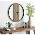 thumbnail image 5 of Kate and Laurel Ladd Modern Farmhouse 24" Diameter Numberless Wood and Metal Round Wall Clock, Brown and Black, 5 of 7