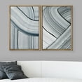 thumbnail image 3 of IDEA4WALL Framed Canvas Print Wall Art Set Black Gray Pastel Paint Stroke Abstract Illustrations Fine Art Decor Bohemian Minimalist Artwork for Living Room, Bedroom, Office - Natural 24"x36"x2, 3 of 5