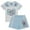 Light Blue/White, variant on Disney Girls Lilo and Stitch Embroidered Soccer Jersey and Shorts Clothing Set- Little and Big Girls Sizes 4-16