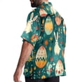 thumbnail image 3 of Easter Men's Short Sleeve Hawaiian Beach Poplin Shirt Casual Printed Button Down Summer Unisex Shirt, 3 of 6