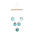 thumbnail image 3 of figatia Wind Chime Hummingbird Feeder Feeding Station Attracting Birds Garden Hanging Bird Feeder with Glass Balls for Park Yard Deck Light Blue, 3 of 8