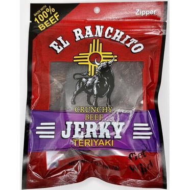 El Ranchito Flamin' Hot Beef Jerky, Crunchy Meat Snack with Hot Cheetos