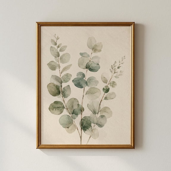Eucalyptus Sage Green Botanical Wall Art