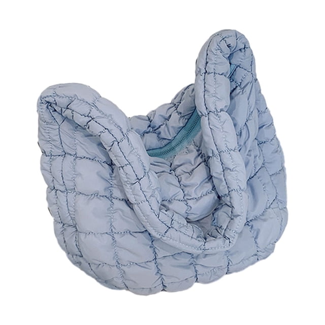 Guardurnaity Bolso suave para mujer, tela Oxford impermeable con gran apertura y asa fuerte, bolso cruzado para mujer Bolsas de mensajero y de hombro azul claro