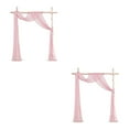 thumbnail image 4 of Ruiboury Wedding Arch Drapes Add Romantic Atmosphere With Wide Application Wedding Arch Draping Fabric Polyester Wedding Valance pink 2Set, 4 of 6