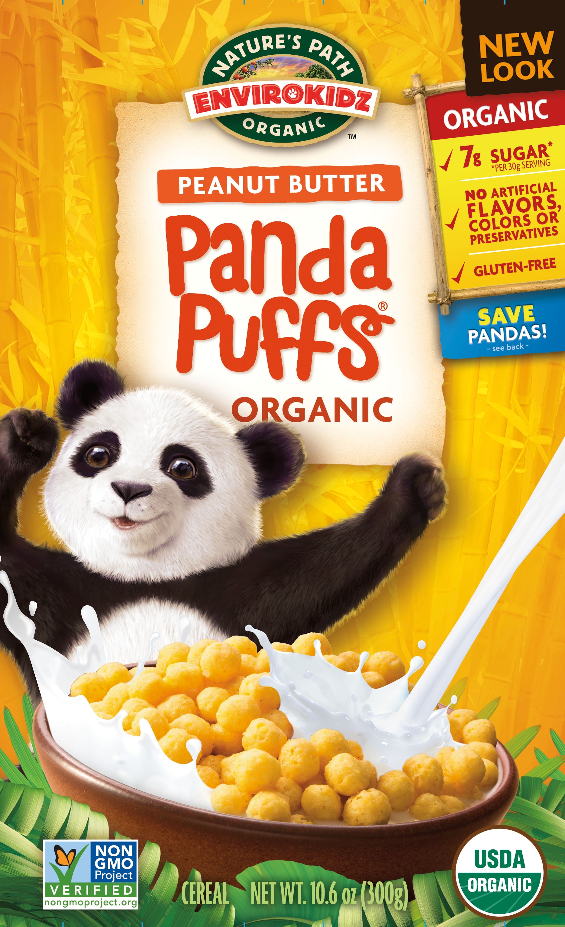 Natures Path Envirokidz Peanut Butter Panda Puffs 10.6oz - Walmart.com