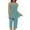 Blue, variant on Women Pyjama Set Cotton Sleeveless Loungewear 2 Pieces V-Neck Top & Bottom Sleepwear Soft Nightwear with Pockets Ladies Pjs Set Green XXL