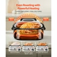thumbnail image 3 of KFFKFF 26QT Electric Roaster Oven with Adjustable Temperature, Cool-Touch Handle, Self-Basting Lid, Defrost & Warm Functions, Suitable for 30lb Turkey, 3 of 9
