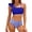 Blue, variant on Girls Two Piece Swimsuit Solid Color Bathing For Kids Youth Teen Summer Beach Pool Swimwear 8 16/Light Purple/8Y