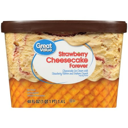 Great Value Strawberry Cheesecake Ice Cream, 48 oz