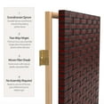 thumbnail image 4 of Red Lantern 7 ft. Tall Woven Fiber Folding Screen - Red and Black - 8 Panel, 4 of 6