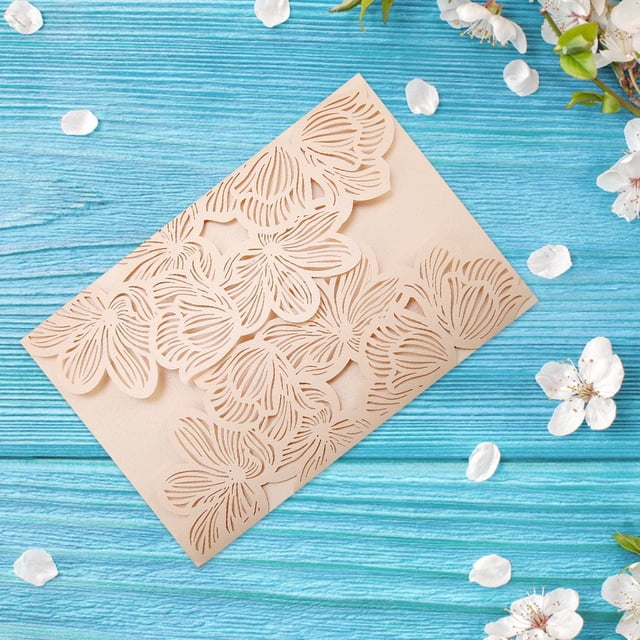 Tarjetas de invitaciones ANGGREK de Boda estilo europeo 10 piezas 18 x 12,5 cm