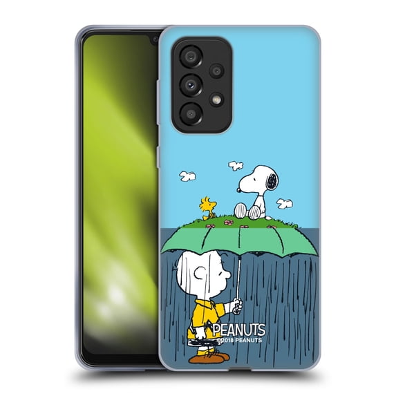 Head Case Designs Officially Licensed Peanuts Halfs And Laughs Charlie, Snoppy & Woodstock Soft Gel Case Compatible with Samsung Galaxy A33 5G (2022)
