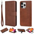 thumbnail image 1 of Allytech iPhone 13 Pro Case Wallet, Premium PU Leather Detachable Magntic Back Cover Shell Shockproof Protective Kickstand Cards Holder Wallet Cover for Apple iPhone 13 Pro 6.1", Brown, 1 of 8