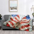 thumbnail image 2 of Fotbe Patriotic Butterfly Floral Manta de Franela con Estampado, Manta Ultrasuave para Cama, Sofá, Auto, Hipoalergénica y Antibolitas-40"x30", 2 of 6
