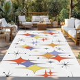 thumbnail image 2 of Orange Purple Diamond Outdoor Rug for Patio/Deck/Porch, Non-Slip Large Area Rug 5 x 8 Ft, Modern Geometric Middle Century Indoor Outdoor Rugs Washable Area Rugs, Reversible Camping Rug Carpet Runner, 2 of 8