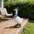 thumbnail image 5 of Couple Porch Goose Statue, 2 Pack 8" Tall Animal Goose Figurine for Patio, Balcony, Front Door Decor, Outdoor Lawn Garden Decoration, Gift for Women Men, 5 of 7