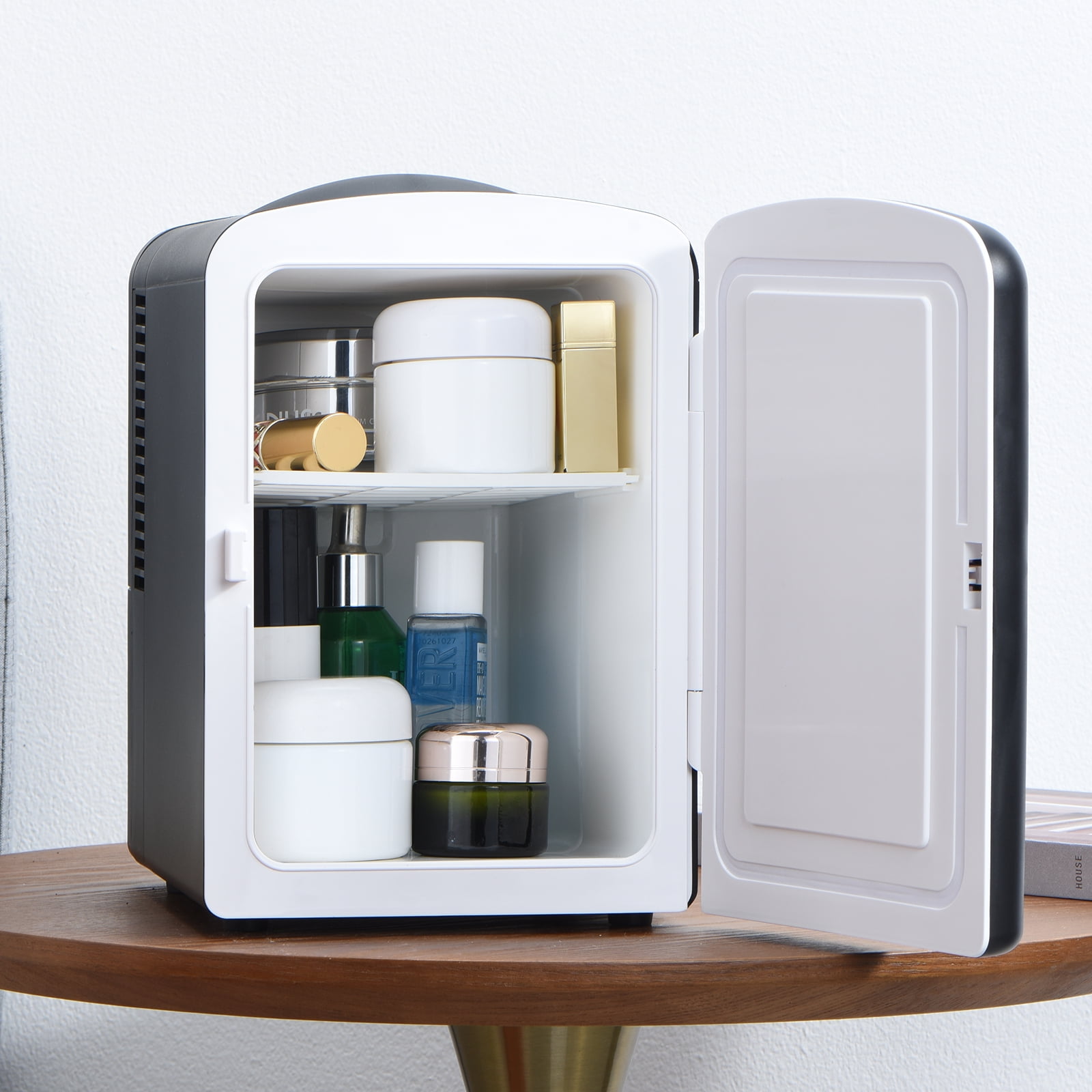 Iceblue Skincare Refrigerator, 4L/6 Can Retro Mini Fridge，Cooler & Warmer for Home, Office & Dorm