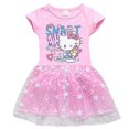 thumbnail image 2 of Hello Kitty Robe Plissée Princesse Patchwork Imprimée Mignonne pour Enfants, 2 of 2