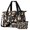 Corgi and Box Black Pattern, variant on Cavalier King Charles Spaniel and Dog Paw Gym Duffel Bag 2 Piece Set, Sports Tote with Shoe Compartment & Toiletry Bag, Large Capacity Gifts for Women Men,18.5 X 8.7 X 14.2 Inches