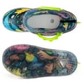 thumbnail image 5 of Toddler Boys Rain Boots Little Kids Baby child Light Up Waterproof Rubber Shoes Printed Mud Lightweight Adorable with Easy-On Handles Non Slip Sole Dinosaur Green Navy Size 13, 5 of 6