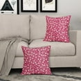 thumbnail image 3 of Hot Pink Pillow Covers 18x18 Set of 2 Vintage Floral Rustic Old Style Cute Flower Print Decorative Outdoor Pillowcases Seasonal Farmhouse Throw Cushion Case Decor for Couch Sofa Bed, 3 of 6