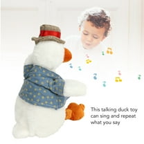 Plush Talking Duck, Imitates Speech  Dances, Room Decoration  Early Learning Toy