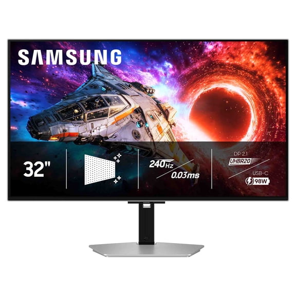 Samsung 32" Odyssey OLED G8 G80SH 4K 240Hz USB-C 98W DP 2.1 Gaming Monitor - LS32HG802SNXZA