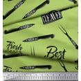thumbnail image 2 of Soimoi Green Rayon Fabric Text & Knife Kitchen Decor Fabric Printed Yard 56 Inch Wide, 2 of 3