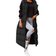 thumbnail image 2 of ZMHEGW Women Coats Winter Sleeveless Vest Long Hoodie Warm Down With Pockets Quilted Outdoor Zip Up Long Vest Fall Jackets, 2 of 7
