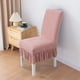 thumbnail image 5 of Funda para silla | Funda elástica para silla de comedor con faldón | Protector de asiento antideslizante para el hogar, la cocina y la oficina | 1 funda de poliéster para muebles de comedor, 5 of 6
