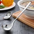 thumbnail image 4 of Billuyoard Cuchara de sopa con mango largo, cuchara de acero inoxidable resistente al calor, resistente y duradera, 2 pack/lote Mostrada, 4 of 6