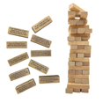 thumbnail image 1 of 54 Pieces Questions Tumbling Tower Game, Giant Wood Stacking Game With Scoreboard, Ice Breaker Questions Tumbling, 1 of 5