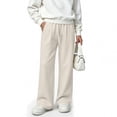 thumbnail image 2 of Plebaso Boys Girls Lounge Sweatpants Elastic Waist Open Bottom Trousers Straight Leg Casual Pants with Pockets, 2 of 7