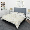 thumbnail image 3 of Designart 'Golden Grid I' Mid-Century Modern Duvet Cover Set, 3 of 4