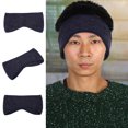 thumbnail image 4 of Diadema Deportiva Diadema Con Orejeras Banda Para La Cabeza Con Orejas De Invierno Unisex Outdoor Sports Hairband Winter Ear Warmer Hearband Head Wear Azul Marino ZAQW Warmer Head Band, 4 of 8